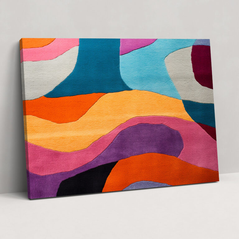 Abstract Turkish Carpet Pattern Canvas Print - Turkish Carpet, Thought-Provoking, Wall Art, Abstract Interpretation