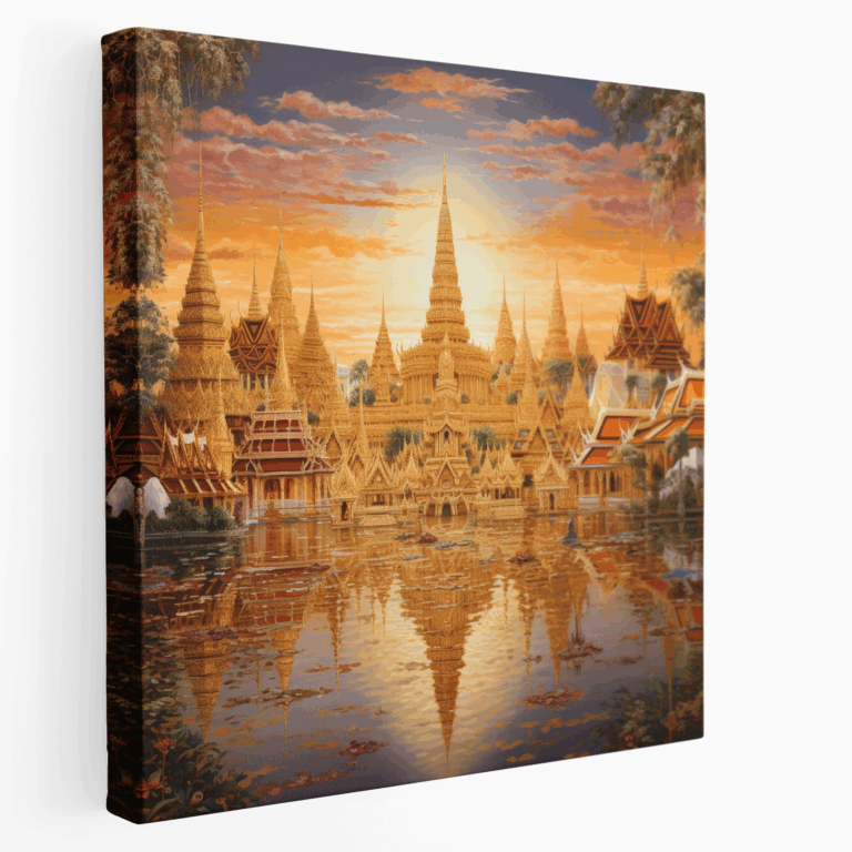Golden Temple Mural Canvas Painting