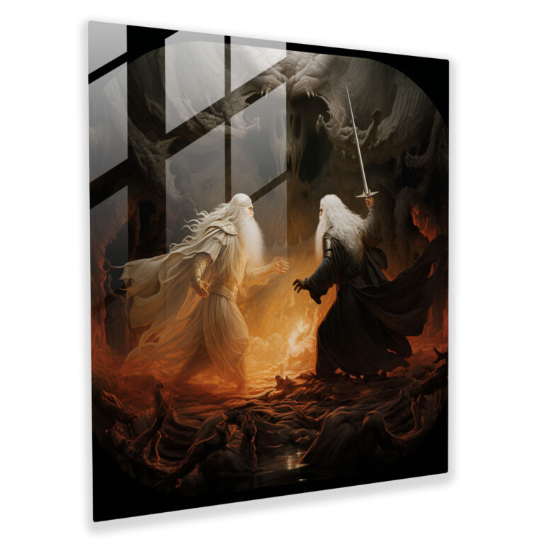 The Lord Of The Rings Glass Print - The Lord Of The Rings, Glass Print, Balrog, Gandalf