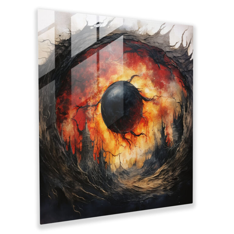 The Eye Of Sauron Glass Print - The Lord Of The Rings, Sauron, Lord Of The Rings, Glass Art