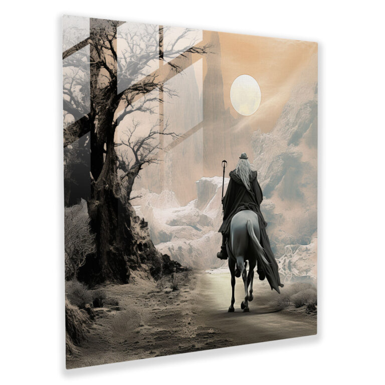 Gandalf's Journey Glass Print - The Lord Of The Rings, Wall Decoration, Glass Wall Art, Lord Of The Rings