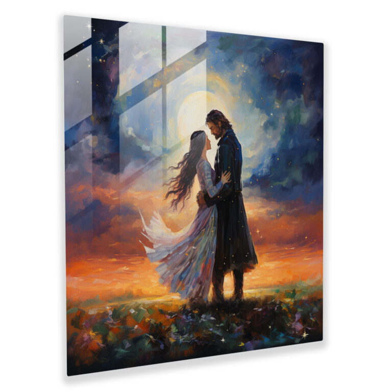 Arwen And Aragorn Glass Print - The Lord Of The Rings, Wall Decoration, Glass Art, Lord Of The Rings