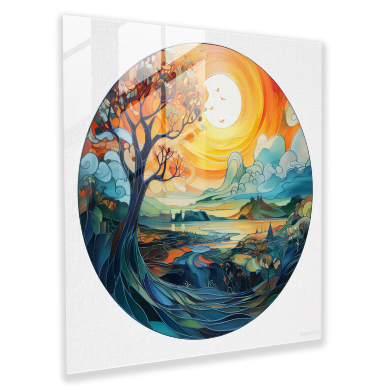 Whimsical Glass Print Of The Shire - The Lord Of The Rings, The Shire, Serene, Home Decoration