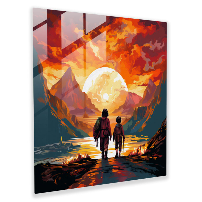 The Lord Of The Rings Glass Print - Journey Of Friendship - The Lord Of The Rings, Home Decoration, Glass Print, Wall Decoration