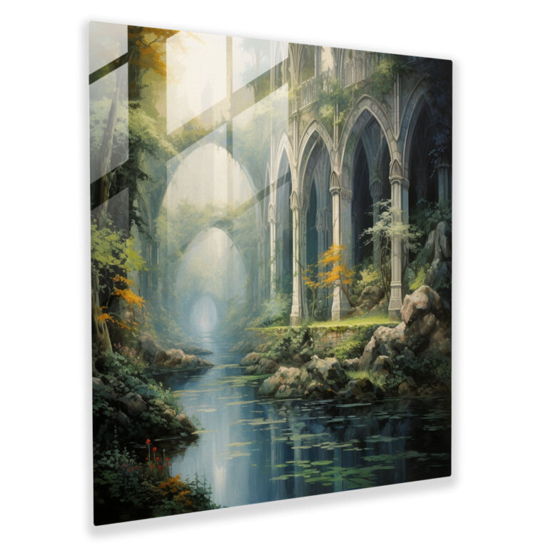 The Lord Of The Rings Glass Print - Rivendell - The Lord Of The Rings, Home Decoration, Glass Art, Elven