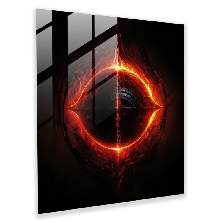 The Lord Of The Rings Glass Print - Eye Of Sauron - The Lord Of The Rings, Wall Decoration, Glass Art, Intrigue