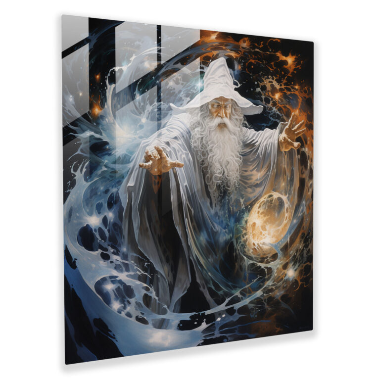 The Lord Of The Rings Glass Print - Gandalf The White - The Lord Of The Rings, Glass Art, Modern Art, Legendary