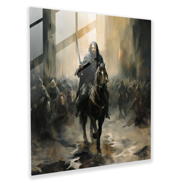 The Lord Of The Rings Glass Print - The Lord Of The Rings, Aragorn, Glass Wall Art, Glass Art