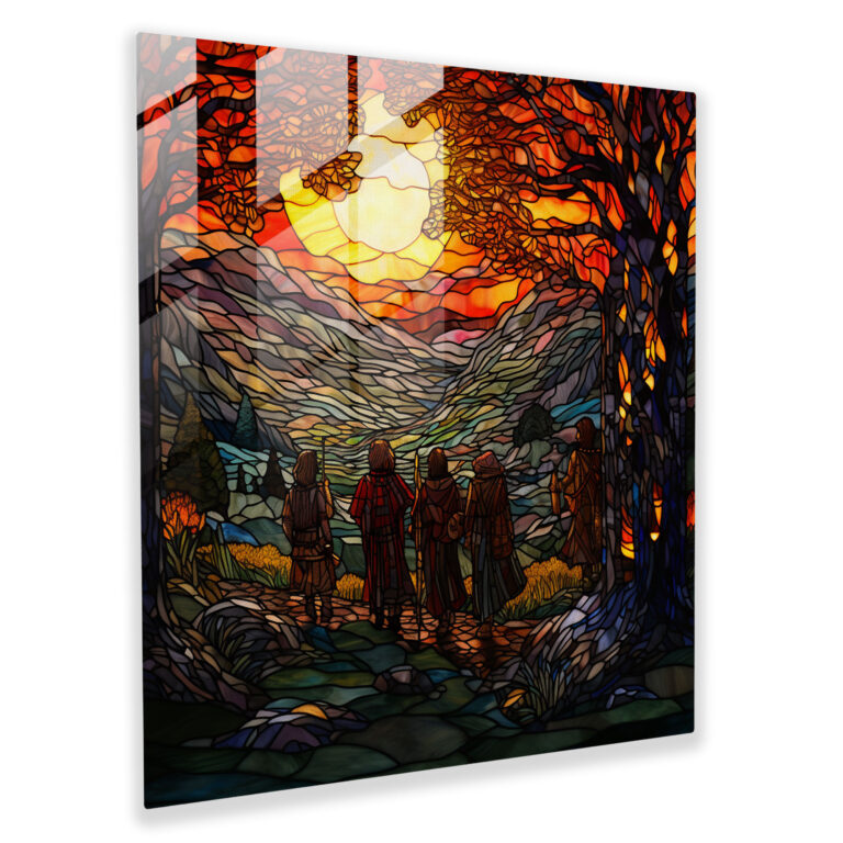 The Lord Of The Rings Glass Wall Art - Stained Glass Mosaic - The Lord Of The Rings, Glass Art, Stained Glass Mosaic, Glass Print