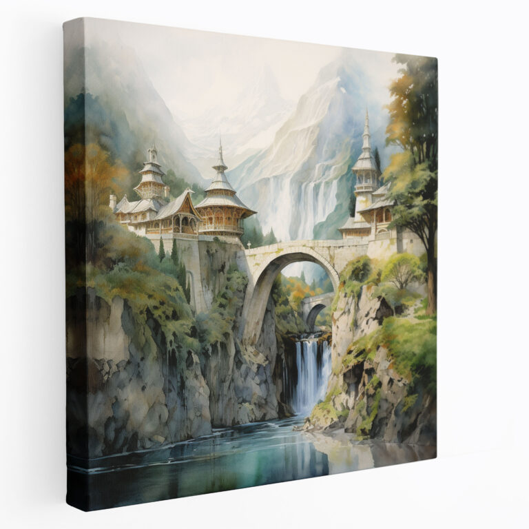 The Lord Of The Rings Canvas Print - Majestic Rivendell - The Lord Of The Rings, Canvas, Wall Art, Elven Realm