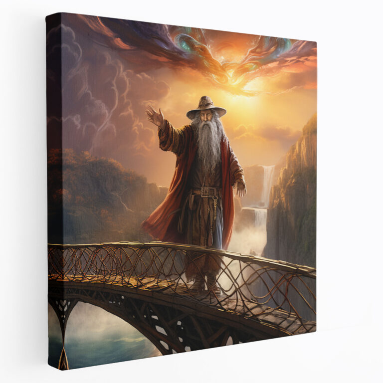 The Lord Of The Rings Wall Art - Gandalf's Spell Canvas Print - The Lord Of The Rings, Canvas, Vibrant Digital Art, The Lord Of The Rings