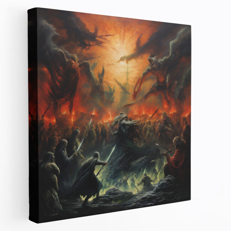The Lord Of The Rings Canvas Print - Epic Battle - The Lord Of The Rings, Wall Art, Canvas Wall Art, Wall Decoration