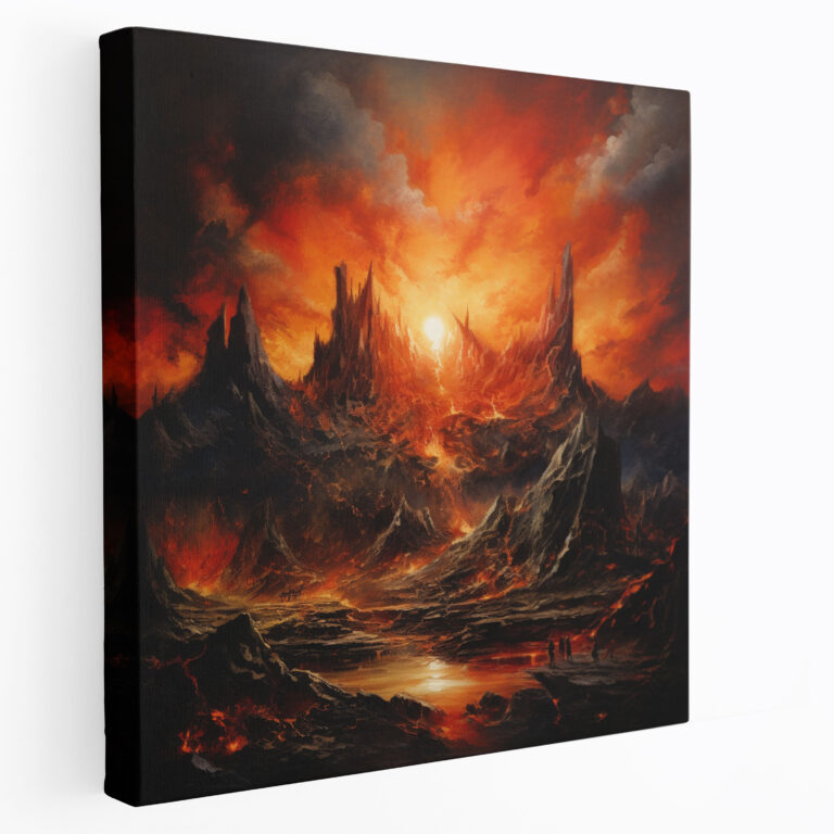 The Lord Of The Rings Canvas Print - Fiery Depths Of Mount Doom - The Lord Of The Rings, Fiery Depths Of Mount Doom, Canvas Print, Canvas Wall Art
