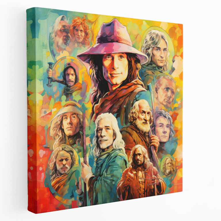 The Lord Of The Rings Canvas Print - Iconic Collage - The Lord Of The Rings, Wall Decoration, Character Collage, Wall Art