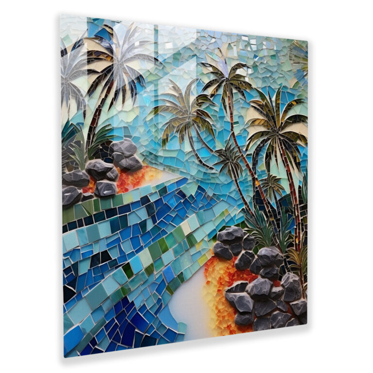 The Most Beautiful Landscapes Of The World - Tropical Paradise Glass Print - The Most Beautiful Landscapes Of The World, Modern Art, White Sandy Beaches, Palm Trees