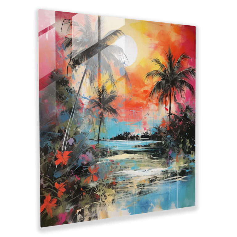 The Most Beautiful Landscapes Of The World - Abstract Tropical Glass Print - The Most Beautiful Landscapes Of The World, Home Decoration, Wanderlust, Adventure