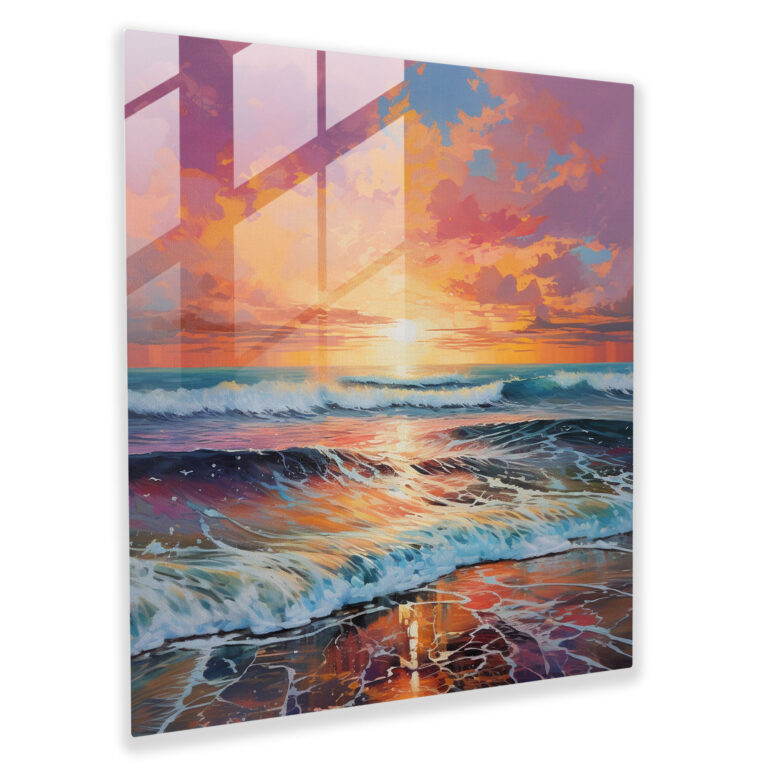 The Most Beautiful Landscapes Of The World - Abstract Sunset Glass Print - The Most Beautiful Landscapes Of The World, Abstract Painting, The Most Beautiful Landscapes Of The World, Glass Art