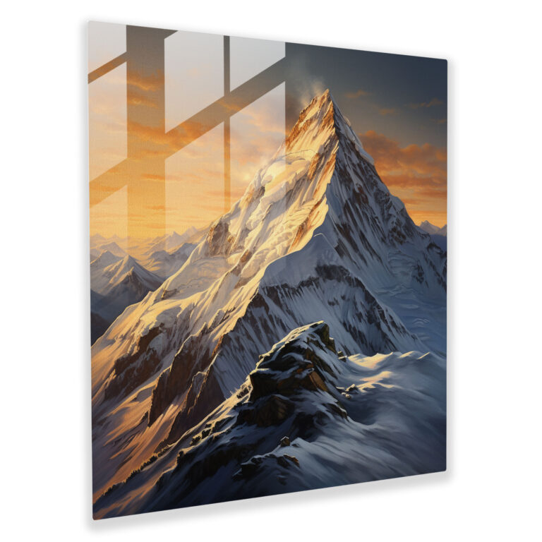 The Most Beautiful Landscapes Of The World - Snowy Mountain Glass Print - The Most Beautiful Landscapes Of The World, Snowy Mountain, Glass Print, Wall Decoration