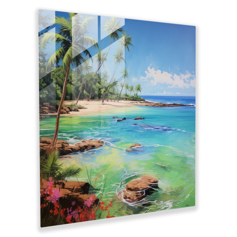 The Most Beautiful Landscapes Of The World - Vibrant Acrylic Glass Print - The Most Beautiful Landscapes Of The World, Crystal Clear Water, Wall Decoration, Serene Beach