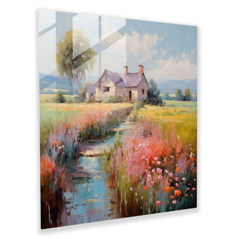 The Most Beautiful Landscapes Of The World - Impressionist Oil Glass Print - The Most Beautiful Landscapes Of The World, Glass Print, Picturesque Countryside, Elegance