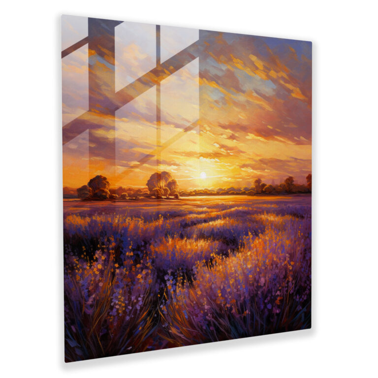 The Most Beautiful Landscapes Of The World - Lavender Field Glass Print - The Most Beautiful Landscapes Of The World, Wall Decoration, Lavender Field, The Most Beautiful Landscapes Of The World