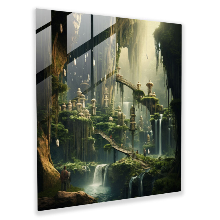 The Most Beautiful Landscapes Of The World - Enchanted Forest Glass Print - The Most Beautiful Landscapes Of The World, Glass Art, Cascading Waterfalls, The Most Beautiful Landscapes Of The World