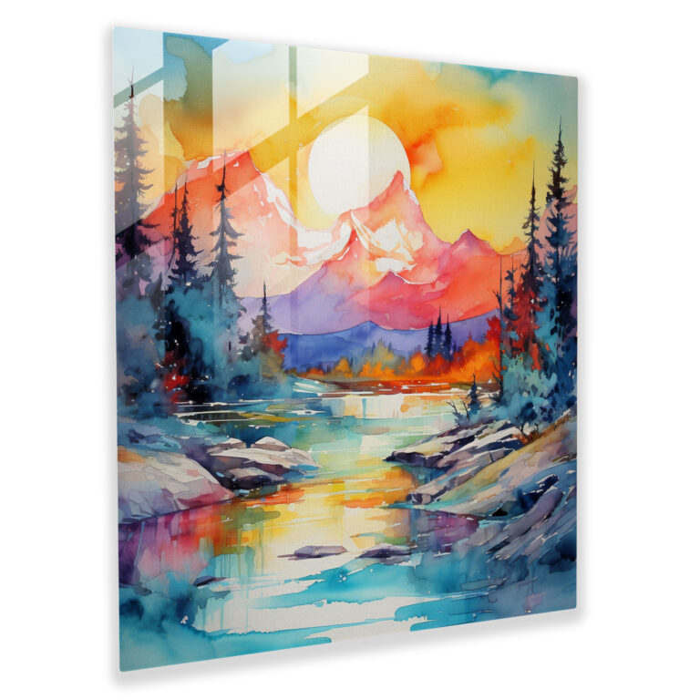 The Most Beautiful Landscapes Of The World - Abstract Mountain Glass Print - The Most Beautiful Landscapes Of The World, Modern Art, The Most Beautiful Landscapes Of The World, Glass Art