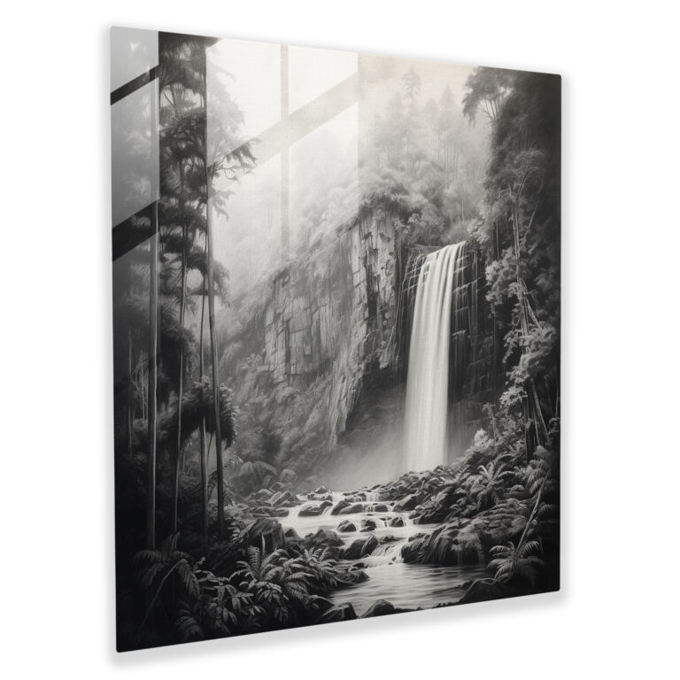 The Most Beautiful Landscapes Of The World - Majestic Waterfall Glass Print - The Most Beautiful Landscapes Of The World, Wall Decoration, Modern Art, The Most Beautiful Landscapes Of The World