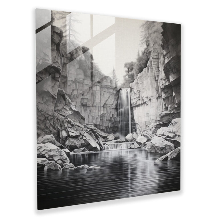 The Most Beautiful Landscapes Of The World - Majestic Waterfall Glass Print - The Most Beautiful Landscapes Of The World, The Most Beautiful Landscapes Of The World, Glass Print, Wall Decoration