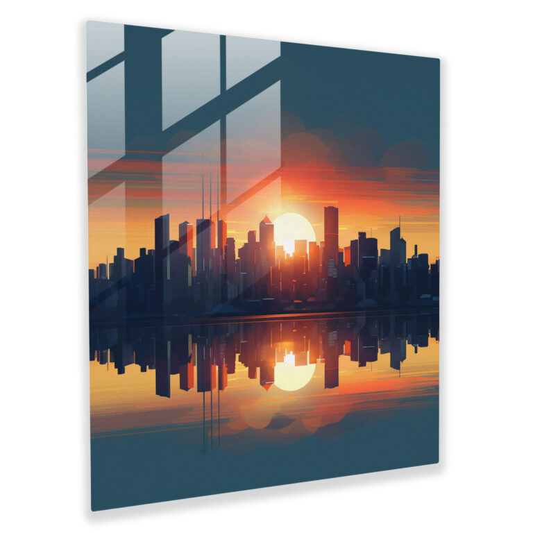 The Most Beautiful Landscapes Of The World - City Sunset Glass Print - The Most Beautiful Landscapes Of The World, Glass Wall Art, Glass Art, Urban Beauty