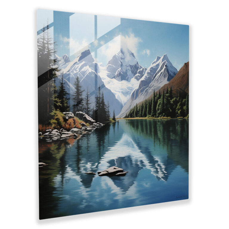 The Most Beautiful Landscapes Of The World - Serene Lake Glass Print - The Most Beautiful Landscapes Of The World, Home Decoration, Oil Painting, Lake