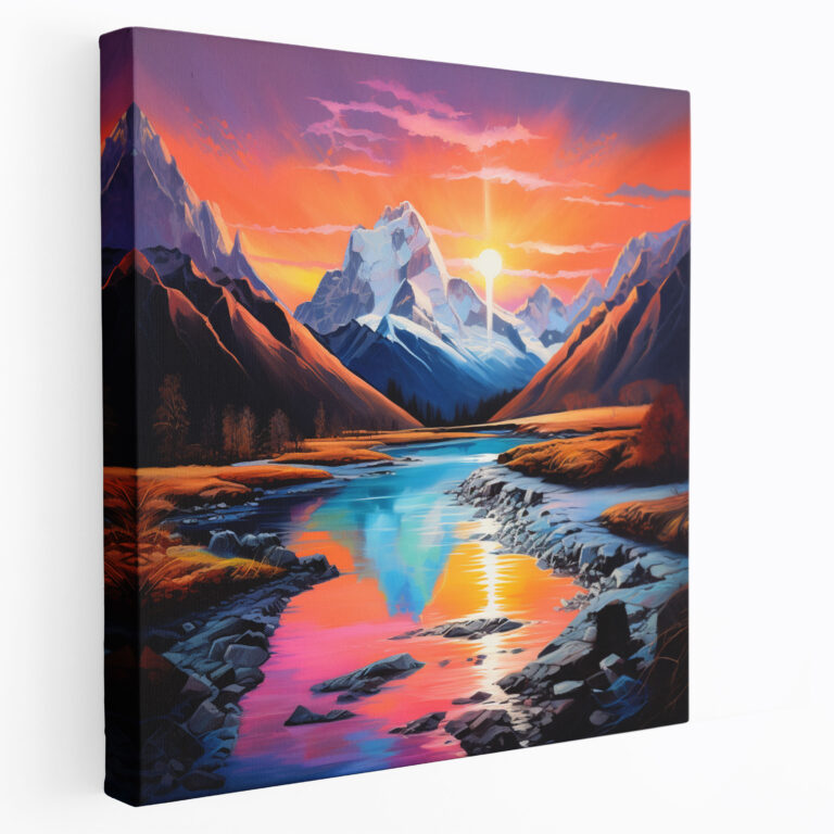 The Most Beautiful Landscapes Of The World - Mountain Sunset Canvas Print - The Most Beautiful Landscapes Of The World, Wall Decoration, Home Decoration, Wall Art