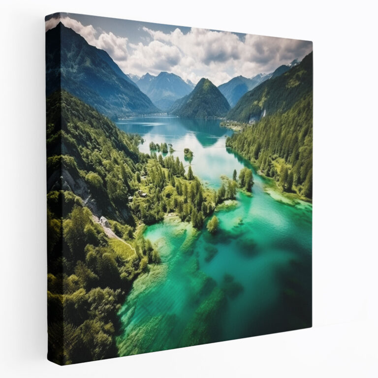 The Most Beautiful Landscapes Of The World - Turquoise Lake Canvas Print - The Most Beautiful Landscapes Of The World, Canvas Wall Art, Wall Decoration, The Most Beautiful Landscapes Of The World