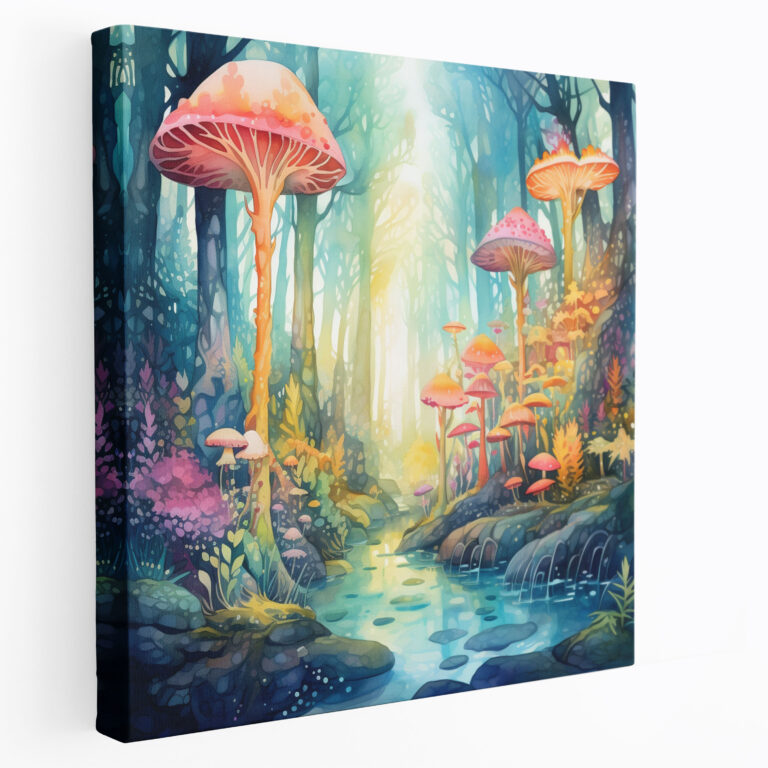 The Most Beautiful Landscapes Of The World - Whimsical Forest Canvas Print - The Most Beautiful Landscapes Of The World, Wall Decoration, The Most Beautiful Landscapes Of The World, Watercolor Illustration