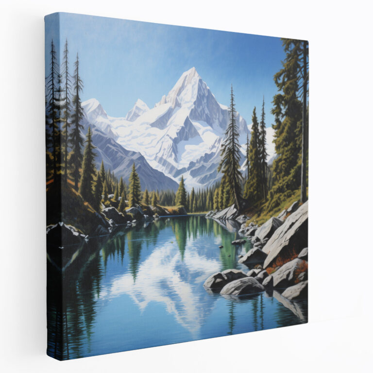 The Most Beautiful Landscapes Of The World: Majestic Mountain Range Canvas Print - The Most Beautiful Landscapes Of The World, Canvas, Crystal-Clear Lake, Wall Decoration