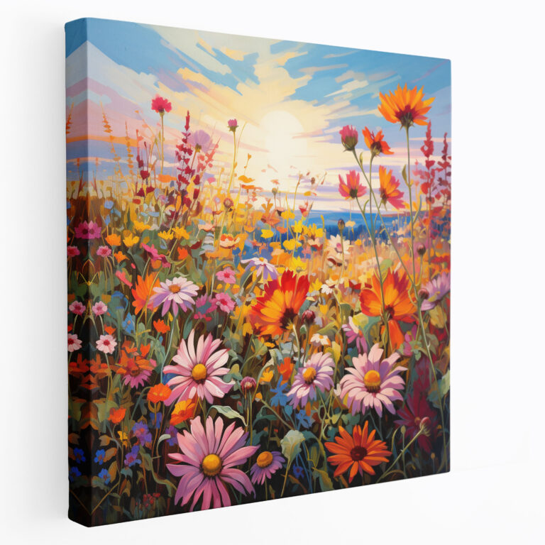 The Most Beautiful Landscapes Of The World - Colorful Wildflowers Canvas Print - The Most Beautiful Landscapes Of The World, Vibrant Colors, Canvas Print, Canvas