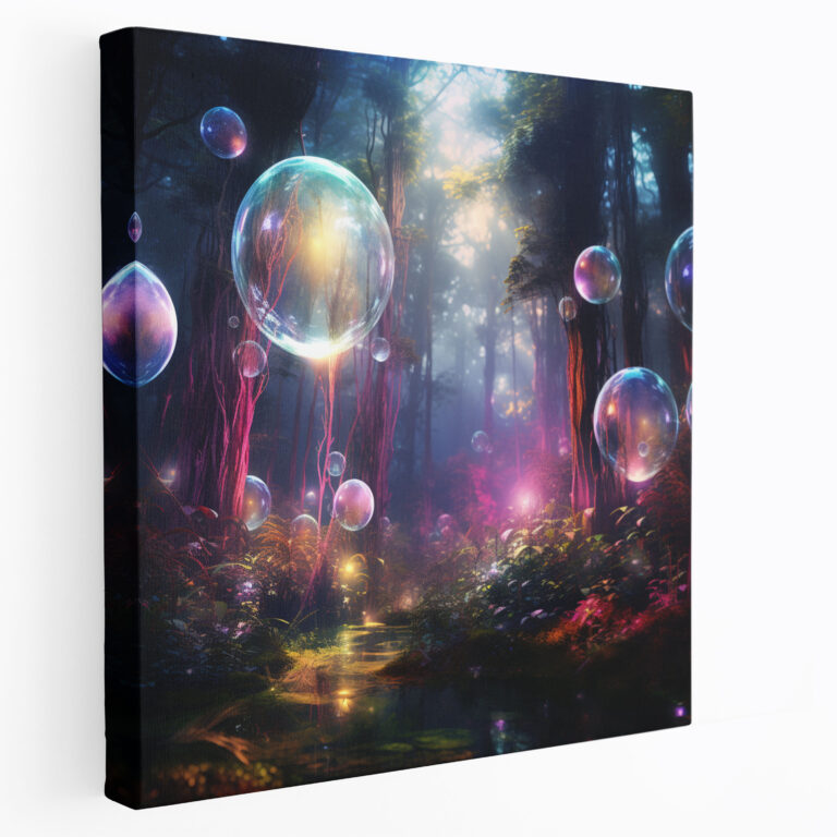 The Most Beautiful Landscapes Of The World - Mystical Forest Canvas Print - The Most Beautiful Landscapes Of The World, Mystical Forest, Canvas Wall Art, Colorful Orbs