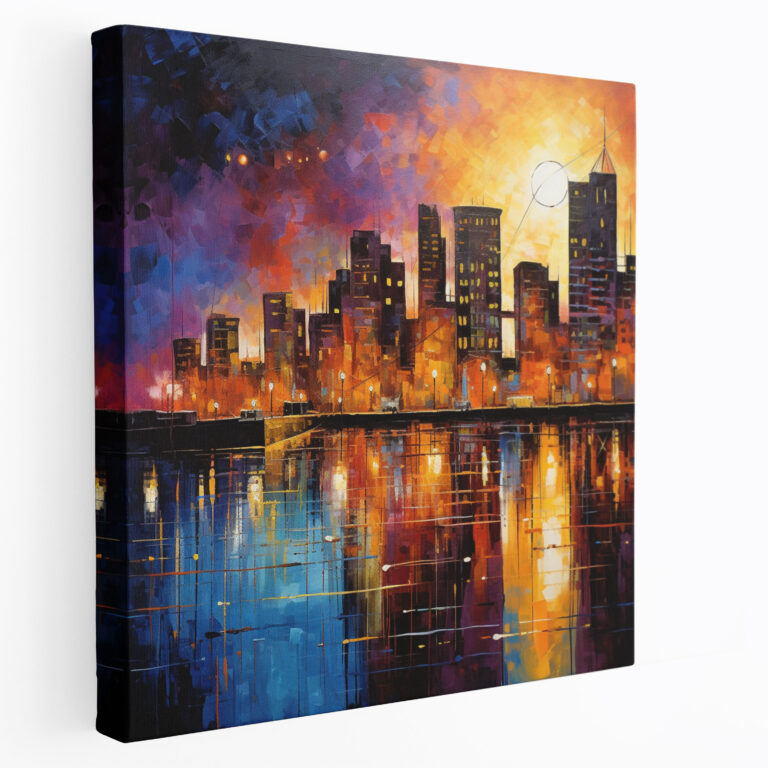 The Most Beautiful Landscapes Of The World - Vibrant Cityscape Canvas Print - The Most Beautiful Landscapes Of The World, Shimmering Lights, Canvas Print, Wall Decoration