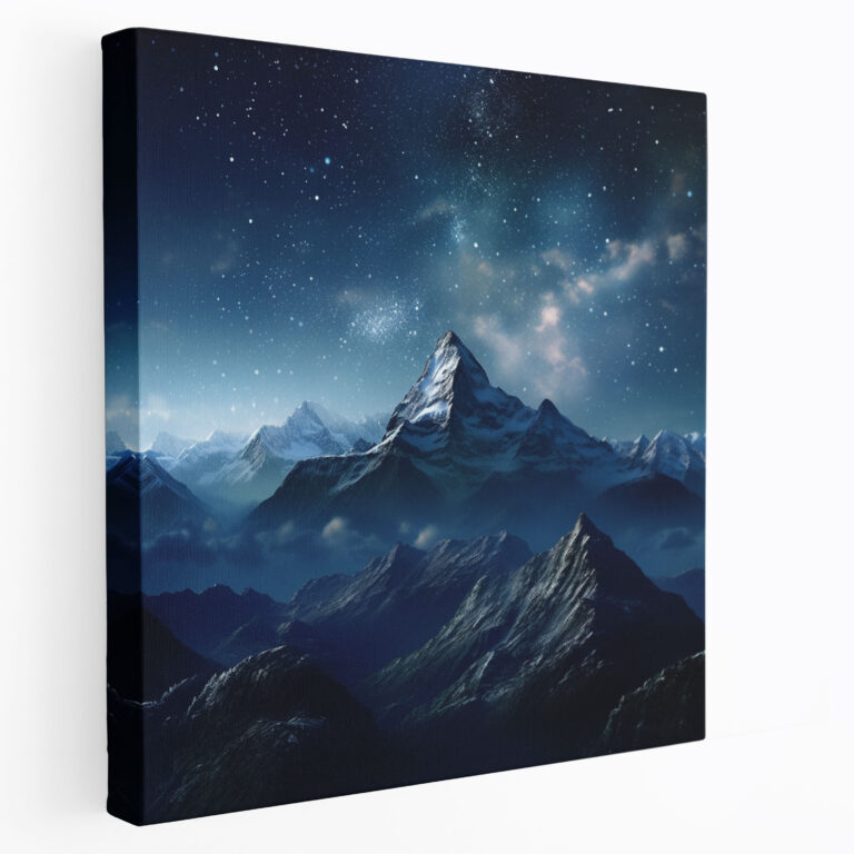 The Most Beautiful Landscapes Of The World - Snow-Capped Mountain Canvas Print - The Most Beautiful Landscapes Of The World, Starry Night Sky, The Most Beautiful Landscapes Of The World, Wall Art