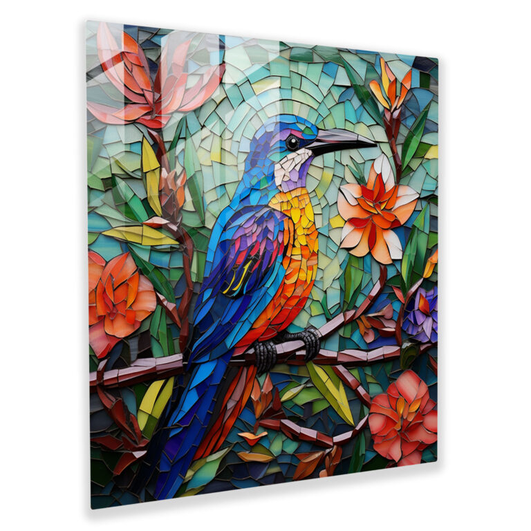 Tropical Mosaic Glass Wall Art - Tropical, Mosaic Design, Glass Wall Art, Home Decoration
