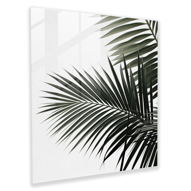 Tropical Elegance Glass Print - Tropical, Tropical, Wall Decoration, Modern Art