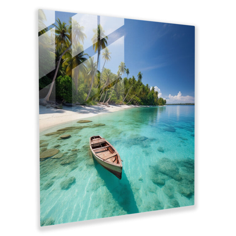 Tropical Glass Print - Photography Of A Stunning Island Paradise - Tropical, Home Decoration, Glass Art, Impeccable Clarity