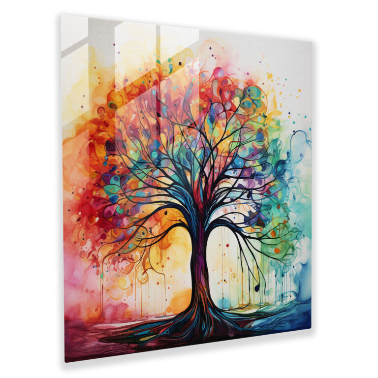 Glass Print - Abstract Tree Of Life - Tree Of Life, Glass Art, Modern Art, Tree Of Life