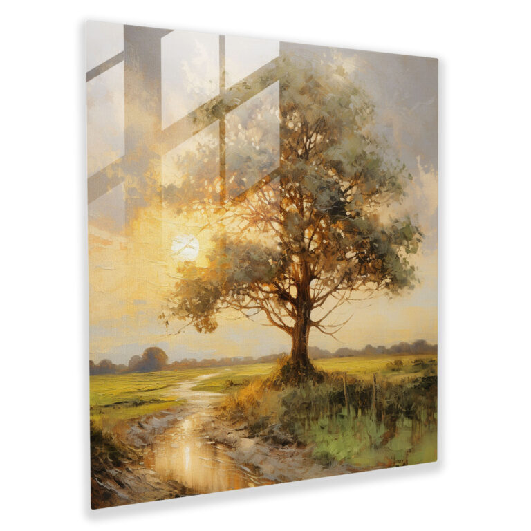 Glass Print - Serene Tree Of Life - Tree Of Life, Nature, Tree Of Life, Impressionist Painting