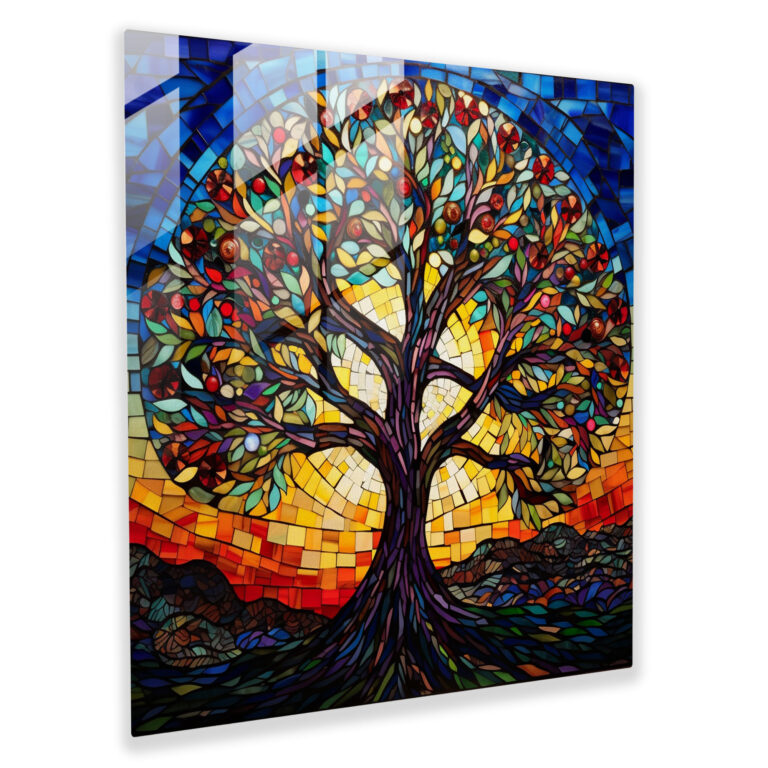 Tree Of Life Stained Glass Print - Tree Of Life, Glass Wall Art, Modern Art, Wall Decoration