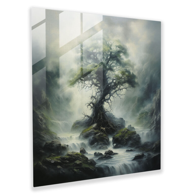 Mystic Tree Of Life Glass Print - Tree Of Life, Wall Decoration, Tree Of Life, Glass Print