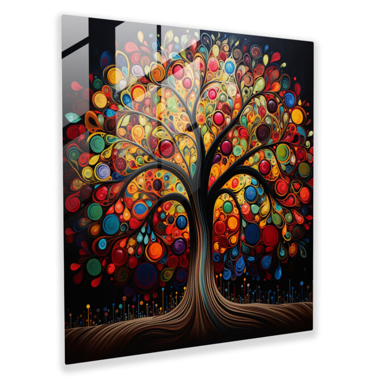 Tree Of Life Glass Print - Tree Of Life, Tree Of Life, Modern Art, Wall Decoration