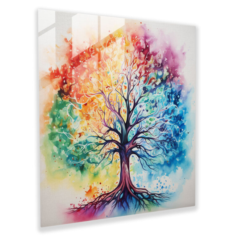 Tree Of Life Glass Print - Tree Of Life, Wall Decoration, Modern Art, Glass Wall Art