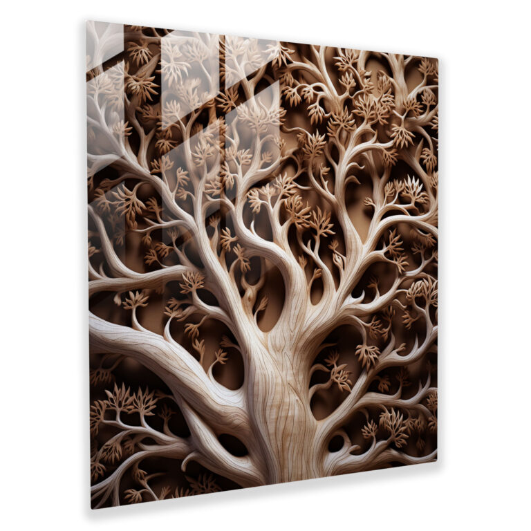 Intricate Tree Of Life Glass Print - Tree Of Life, Sophistication, Tree Of Life, Close-Up Shot