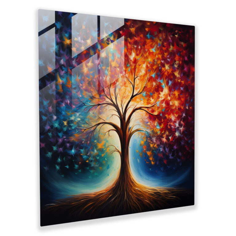 Tree Of Life Glass Print - Tree Of Life, Glass Art, Glass Wall Art, Wall Decoration